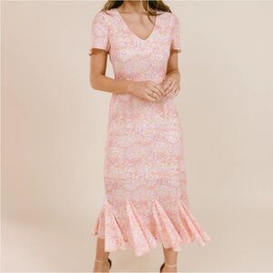 NWT LAROQUE Barrett Dress in Dainty Daisy Floral‎ Midi Size MEDIUM